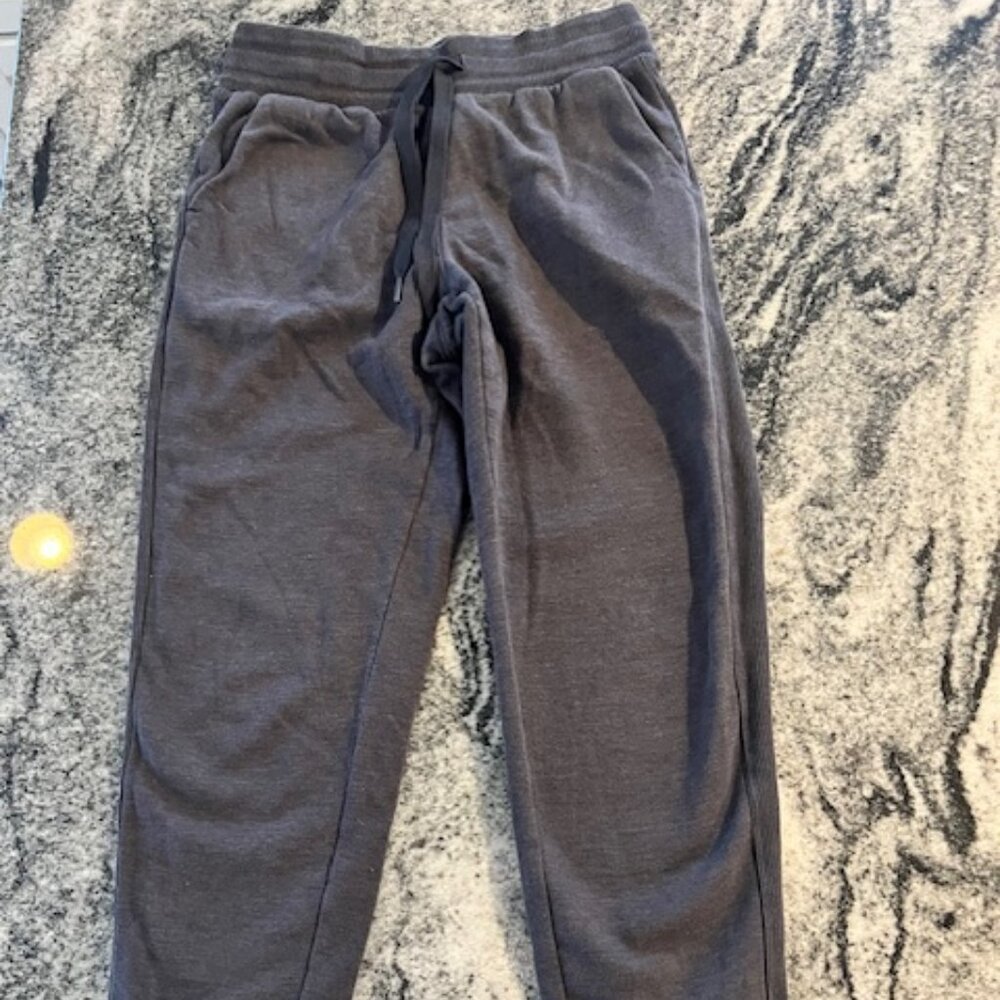 Member's Mark ribbed sweat jogger pants Charcoal Grey Small Comfy